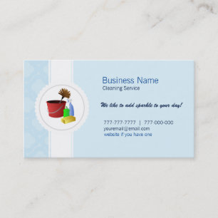 Cartes de visite commerciaux de nettoyage