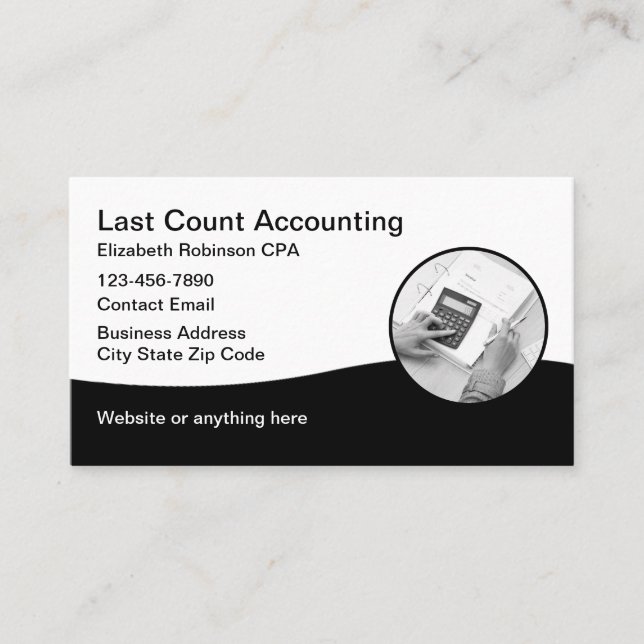 Cartes de visite comptables CPA modernes (Devant)