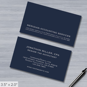 Cartes de visite comptables simples
