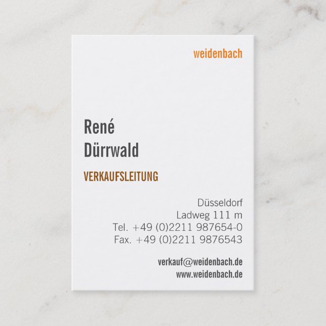 Cartes de visite cool (Devant)