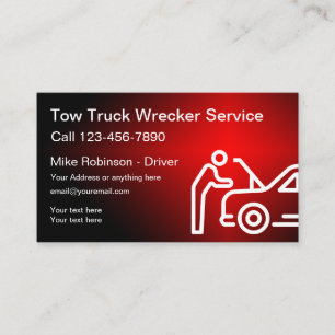 Cartes de visite cool de conducteur de camion-remo