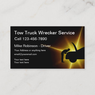 Cartes de visite cool de conducteur de camion-remo