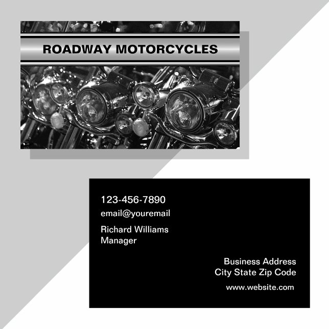 Cartes de visite Cool de thème Moto (Créateur téléchargé)