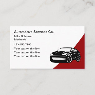 Cartes de visite cool des services automobiles