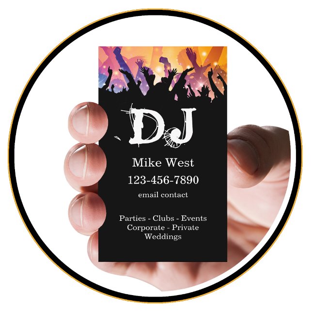 Cartes de visite cool DJ Entertainer (Créateur téléchargé)
