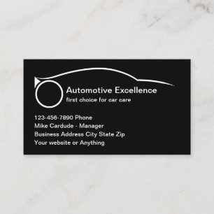 Cartes de visite cool pour services automobiles