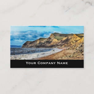 Cartes de visite côtiers de paysage de falaises