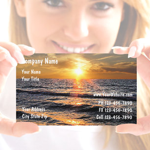 Cartes de visite couchers de soleil