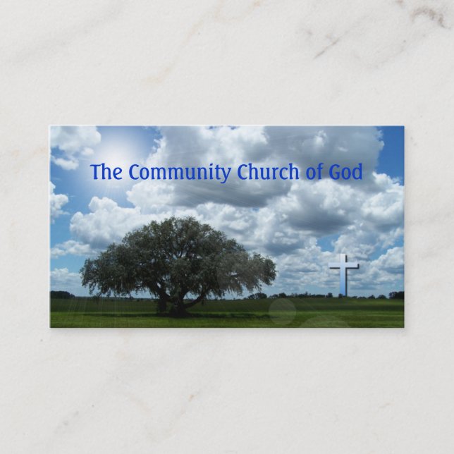 Cartes de visite croisés d'église (Devant)