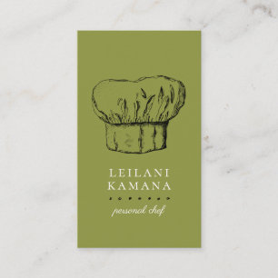 Cartes de visite culinaires de casquette de chef