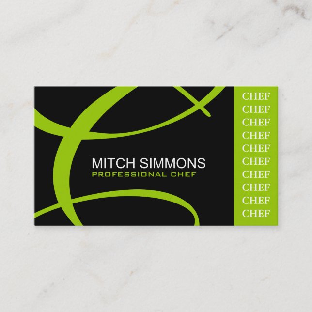 Cartes de visite culinaires de chef (Devant)
