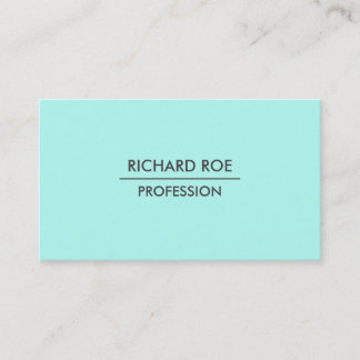 Cartes de visite cyan professionnels simples