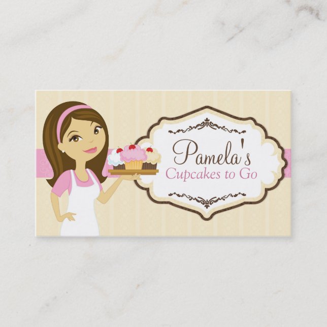 Cartes de visite D17 de petit gâteau de Baker de (Devant)