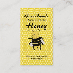 Cartes de visite d'abeille pour l'apiculture ou le