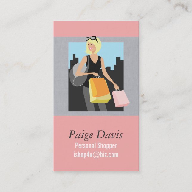 Cartes de visite d'achats personnels (Devant)