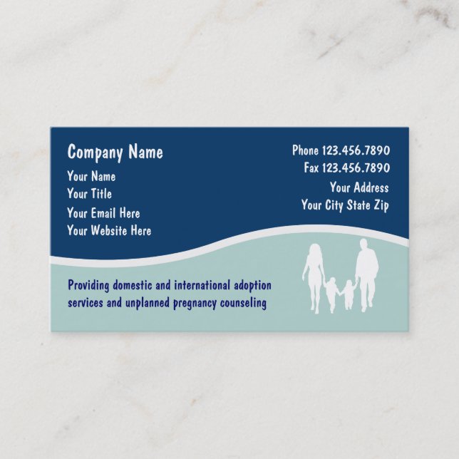 Cartes de visite d'adoption (Devant)