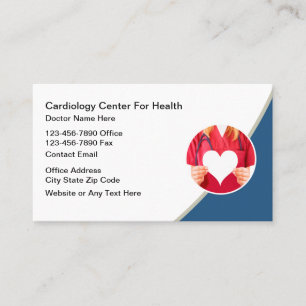 Cartes de visite d'affaires de cardiologue moderne