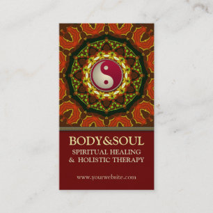 Cartes de visite d'âge de YinYang de mandala du