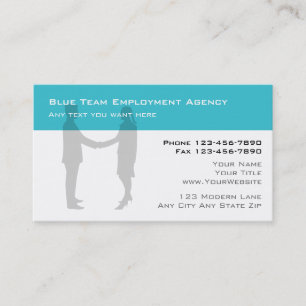 Cartes de visite d'agence de l'emploi