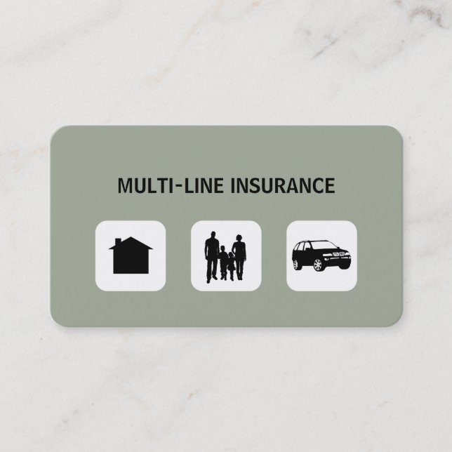 Cartes de visite d'agent d'assurance (Devant)