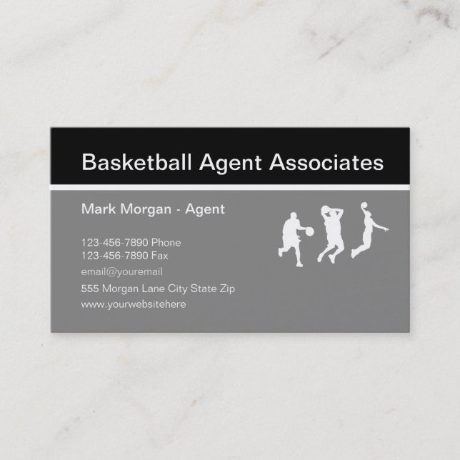 Cartes de visite d'agent de sports (Devant)