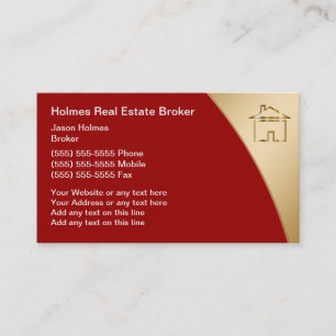 Cartes de visite d'agent immobilier