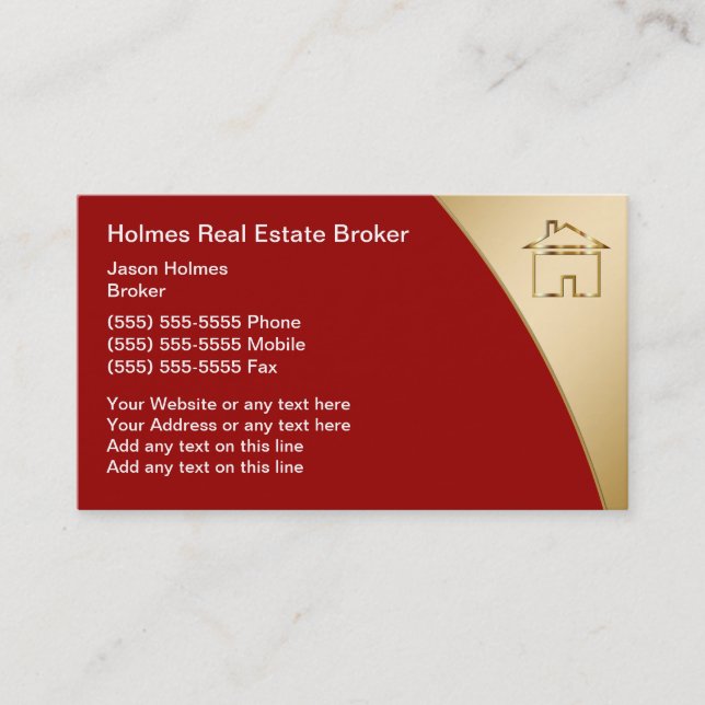 Cartes de visite d'agent immobilier (Devant)
