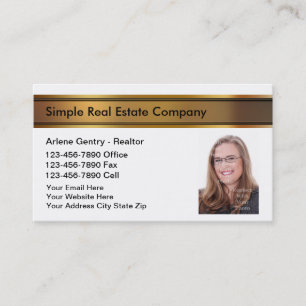 Cartes de visite d'agent immobilier de photo