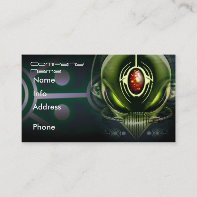 Cartes de visite d'alien de cyborg (Devant)