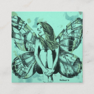 cartes de visite, dame de papillon, art de