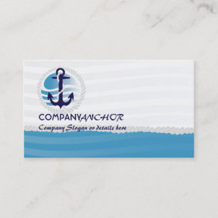 cartes de visite d'ancrage bleu