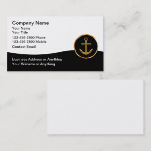 Cartes de visite d'Ancres de bateaux marins classi