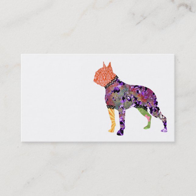 Cartes de visite d'animal familier de patchwork de (Devant)