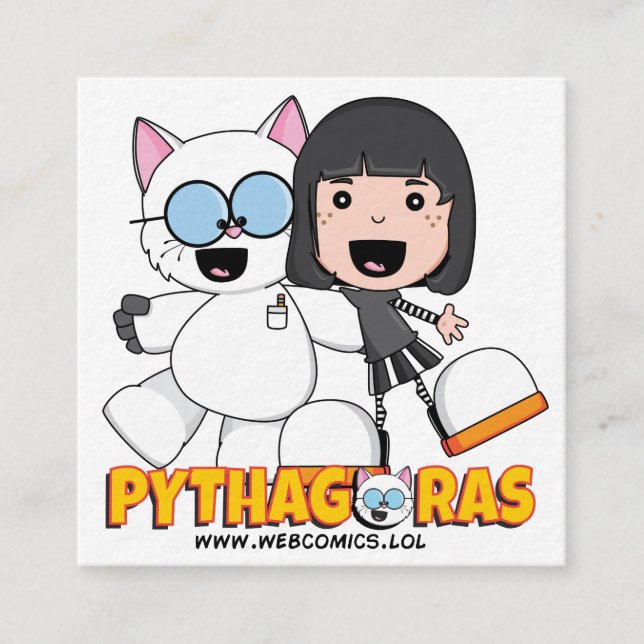Cartes de visite d'Anne et de Pythagore (Devant)