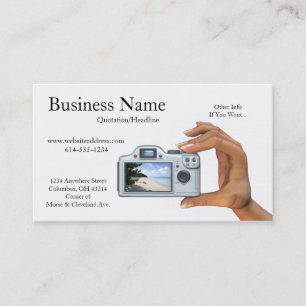 Cartes de visite d'appareil photo numérique