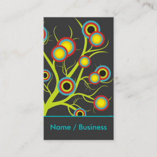Cartes de visite d'arbres colorés.
