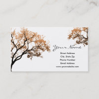 Cartes de visite d'arbres de chute