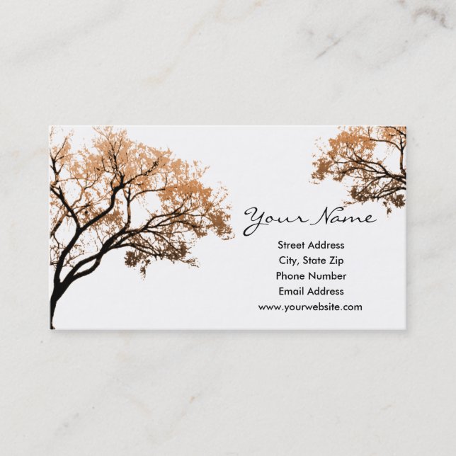 Cartes de visite d'arbres de chute (Devant)