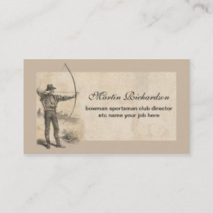 cartes de visite d'archer d'archer