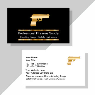 Cartes de visite d'armes à feu classiques