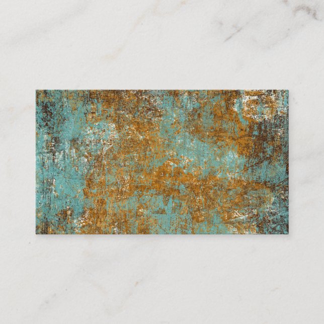 Cartes de visite d'art Abstraits Cuivre Patina Aqu (Devant)
