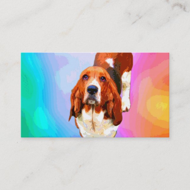 Cartes de visite d'art de bruit de Basset Hound (Devant)