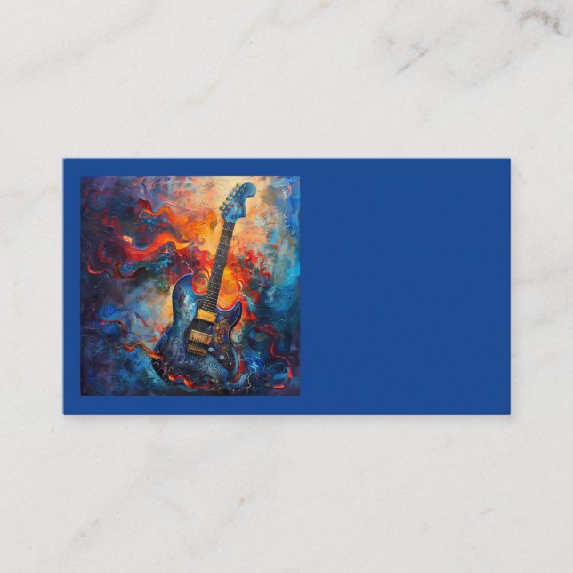 Cartes de visite d'art de guitare électrique (Devant)
