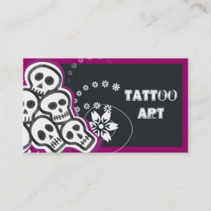 Cartes de visite d'art tatouage - Crânes