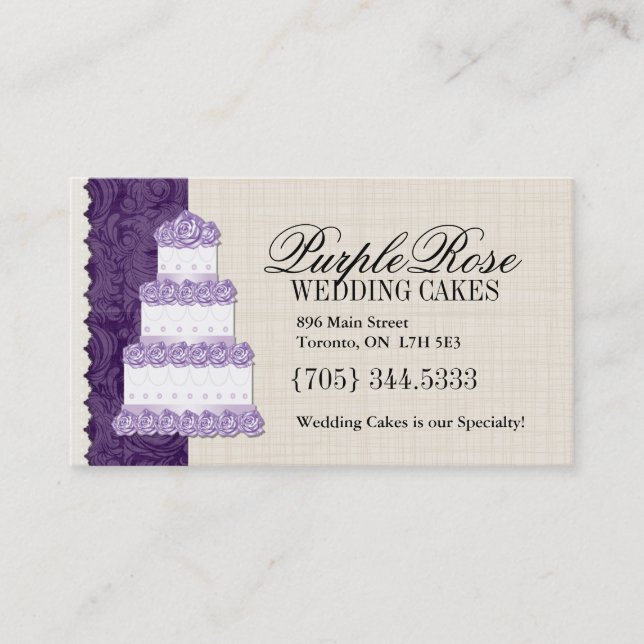 Cartes de visite d'artiste de gâteau de mariage (Devant)