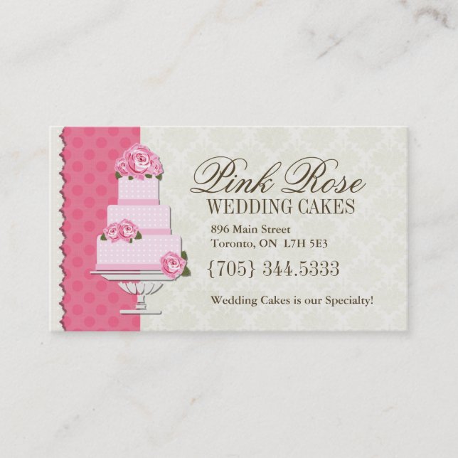 Cartes de visite d'artiste de gâteau de mariage (Devant)