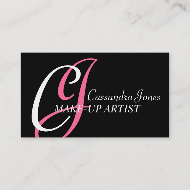 Cartes de visite d'artiste de maquillage (Devant)