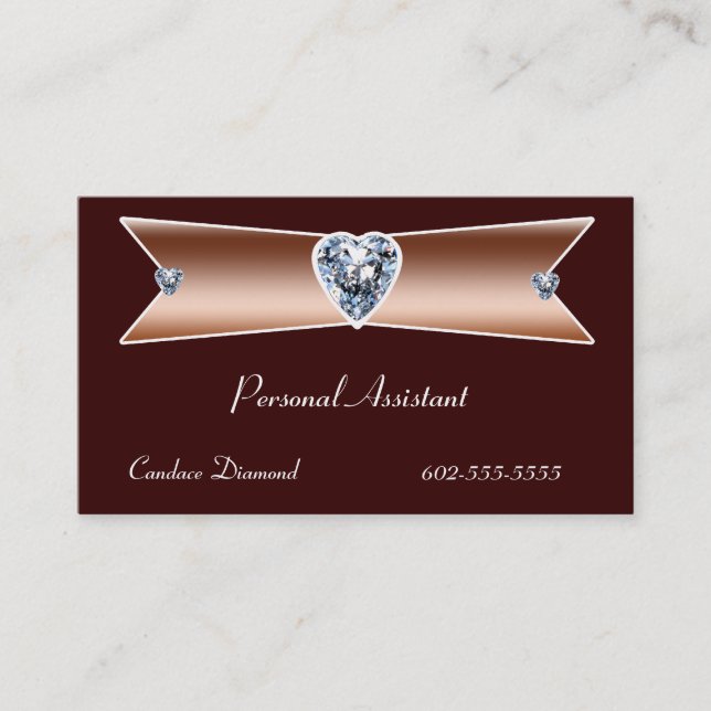 Cartes de visite d'assistant personnel (Devant)
