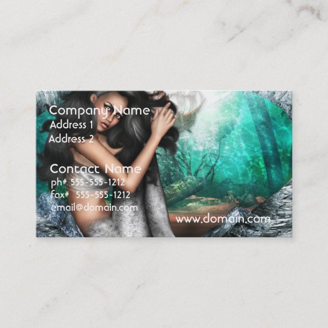 Cartes de visite d'attrait de sirène (Devant)