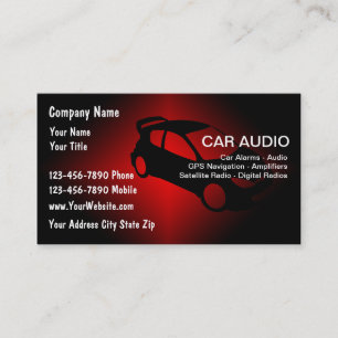 Cartes de visite d'audio de voiture
